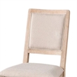 Pemberly Row Side Dining Chair Set of 2 Distressed Natural Brown Wood in Beige