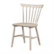 Pemberly Row Side Dining Chair Set of 2 Spindle Back Tapered Legs in White Oak