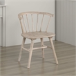 Pemberly Row Dining Chair Set of 2 Spindle Back and Shaker Legs in Black Wood
