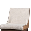 Pemberly Row Side Dining Chair Set of 2 Curved Panel Back Walnut Brown in Beige