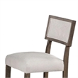 Pemberly Row Side Dining Chair Set of 2 Curved Back in Dark Walnut Brown & Gray