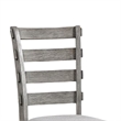 Pemberly Row Side Dining Chair Set of 2 Ladder Backrest Solid Wood in Gray