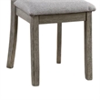 Pemberly Row Side Dining Chair Set of 2 Ladder Backrest Solid Wood in Gray