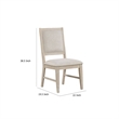 Pemberly Row Dining Side Chair Set of 2 Tapered Legs in Light Oak Poplar Wood