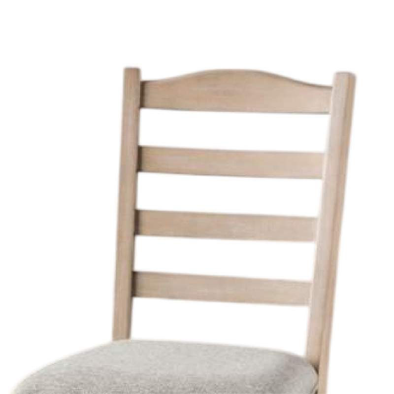 Pemberly Row Dining Side Chair Set of 2 Turned Legs in Light Brown Solid Wood