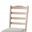 Pemberly Row Dining Side Chair Set of 2 Turned Legs in Light Brown Solid Wood