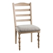 Pemberly Row Dining Side Chair Set of 2 Turned Legs in Light Brown Solid Wood