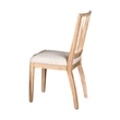 Pemberly Row Dining Side Chair Set of 2 Slatted Back in Natural Brown Wood