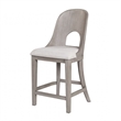 Pemberly Row Counter Height Chair Set of 2 Curved Cut Out Back in White Wash