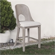 Pemberly Row Counter Height Chair Set of 2 Curved Cut Out Back in White Wash