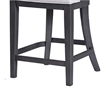 Pemberly Row Counter Height Chair Set of 2 Curved Cut Out Back in Ash Gray Wood