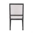 Pemberly Row Dining Side Chair Set of 2 Farmhouse Panel Design in Black Wood
