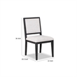 Pemberly Row Dining Side Chair Set of 2 Farmhouse Panel Design in Black Wood