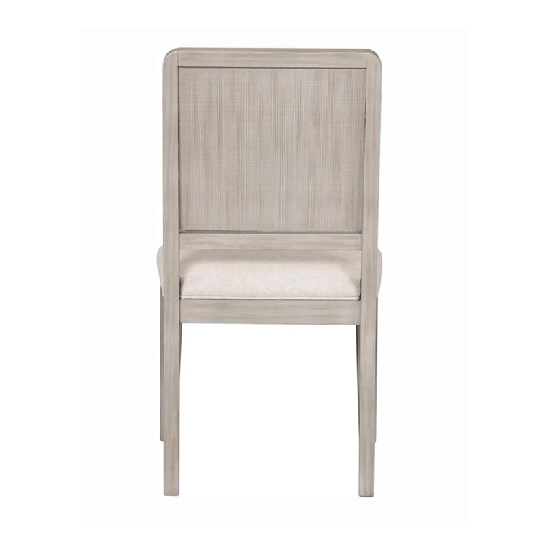 Pemberly Row Dining Side Chair Set of 2 Rattan Design in Natural Brown Wood