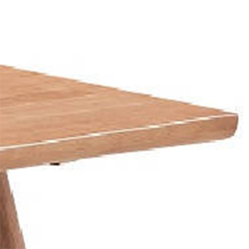 Pemberly Row 63 Inch Dining Table Rectangular Live Edge in Natural Brown Wood