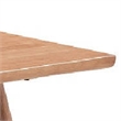 Pemberly Row 63 Inch Dining Table Rectangular Live Edge in Natural Brown Wood
