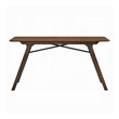 Pemberly Row 59 Inch Dining Table Rectangular Top in Walnut Brown Rubberwood