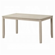 Pemberly Row 59 Inch Dining Table Rectangular Top in Antique Bone White Finish