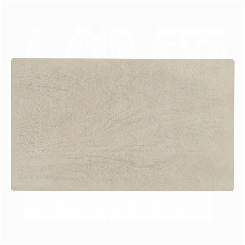 Pemberly Row 59 Inch Dining Table Rectangular Top in Antique Bone White Finish