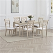 Pemberly Row 59 Inch Dining Table Rectangular Top in Antique Bone White Finish