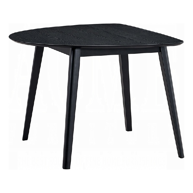 Pemberly Row 43 Inch Half Moon Dining Table in Scandinavian Black Wood