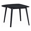 Pemberly Row 43 Inch Half Moon Dining Table in Scandinavian Black Wood