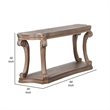 Pemberly Row 54 Inch Rustic Farmhouse Sofa Table in Weathered Oak Brown Wood