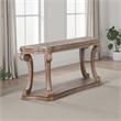 Pemberly Row 54 Inch Rustic Farmhouse Sofa Table in Weathered Oak Brown Wood