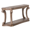Pemberly Row 54 Inch Rustic Farmhouse Sofa Table in Weathered Oak Brown Wood