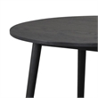 Pemberly Row 42 Inch Round Dining Table Shaker Style Legs in Black Rubberwood