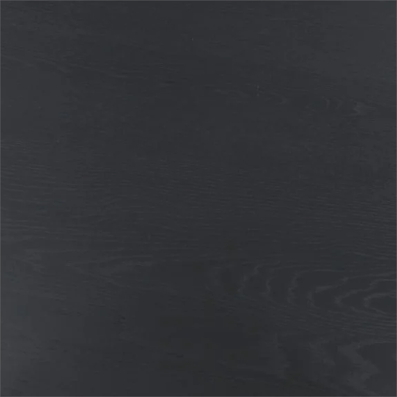 Pemberly Row 42 Inch Round Dining Table Shaker Style Legs in Black Rubberwood