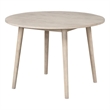 Pemberly Row 42 Inch Round Dining Table Shaker Style Legs in Natural Oak