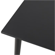 Pemberly Row 60 Inch Rectangular Dining Table Straight Legs in Black Wood