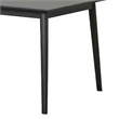 Pemberly Row 60 Inch Rectangular Dining Table Straight Legs in Black Wood
