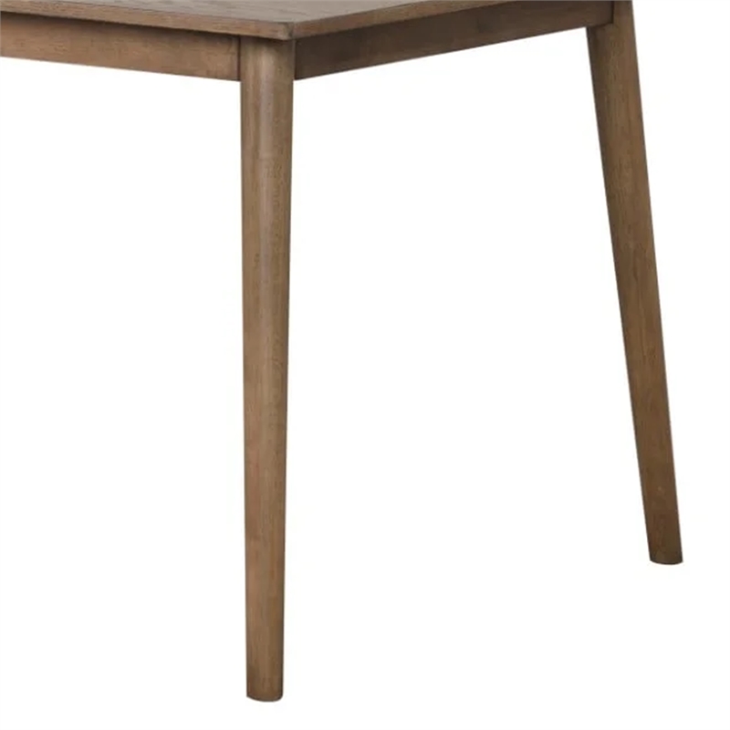 Pemberly Row 60 Inch Rectangular Dining Table Straight Legs in Walnut Wood