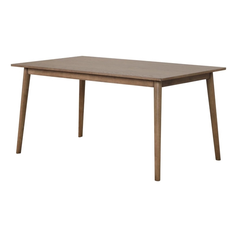 Pemberly Row 60 Inch Rectangular Dining Table Straight Legs in Walnut Wood