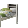 Pemberly Row Twin Size Bed Transitional Style in White and Gray Wood Frame