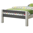Pemberly Row Twin Size Bed Transitional Style in White and Gray Wood Frame