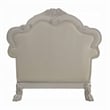 Pemberly Row Accent Chair with Claw Feet in Bone White Tufted Faux Leather