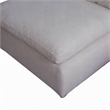 Pemberly Row Modular Armless Chair Pillow Top Cushions in Ivory Linen Fabric