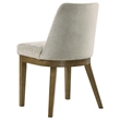 Pemberly Row Dining Armless Chair Set of 2 Tapered Legs in Oak Brown Wood Tan