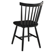 Pemberly Row Dining Side Chair Set of 2 Spindle Back in Black Asian Hardwood