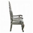 Pemberly Row Dining Armchair Set of 2 in Beige Faux Leather Champagne Finish