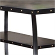 Pemberly Row 66 Inch Dining Table Rectangular Nailhead Trim Black Wood Finish