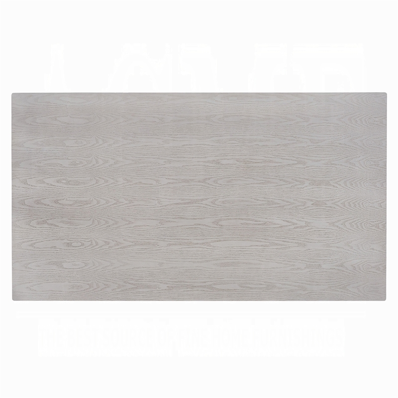 Pemberly Row 72 Inch Dining Table Rectangular Top with Panel Legs Natural Gray