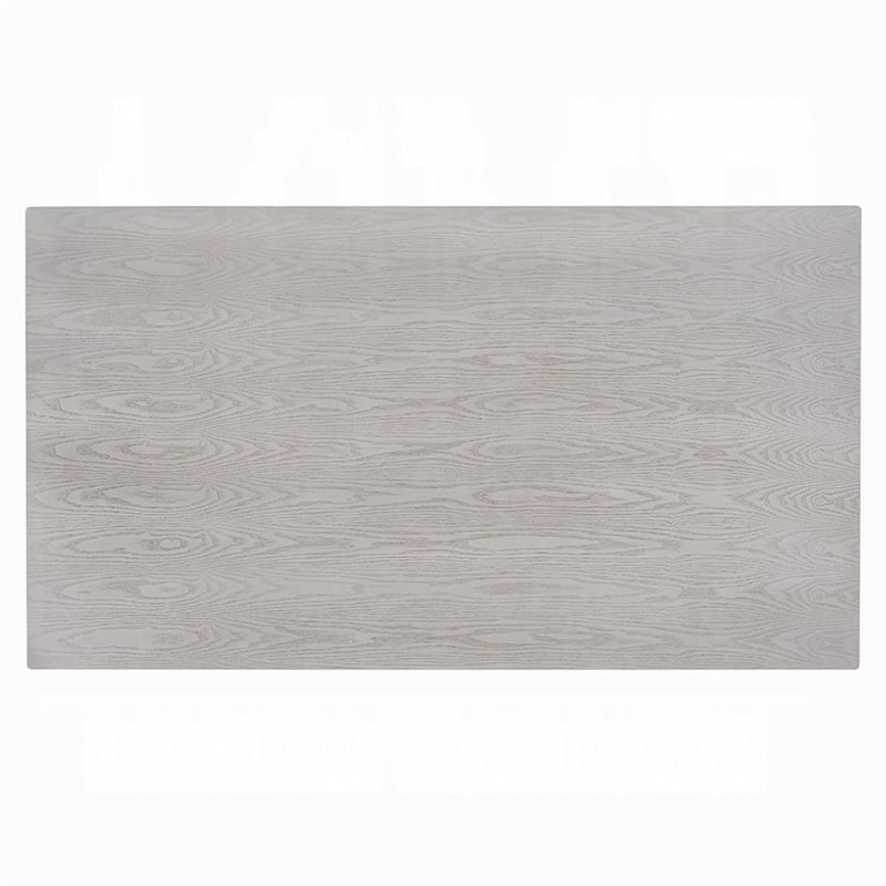 Pemberly Row 72 Inch Dining Table Rectangular Top with Panel Legs Natural Gray