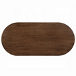 Pemberly Row 87 Inch Oval Dining Table Vertical Reeded Details in Oak Brown