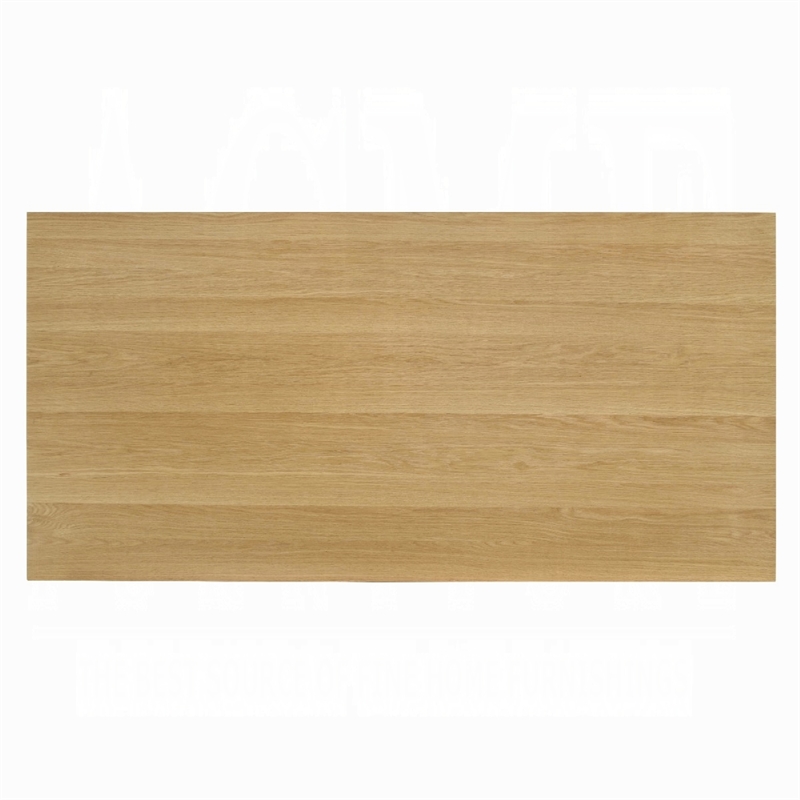 Pemberly Row 94 Inch Rectangle Dining Table Dual Pedestal Base Natural Brown
