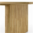 Pemberly Row 94 Inch Rectangle Dining Table Dual Pedestal Base Natural Brown