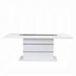 Pemberly Row 79 Inch Dining Table Rectangular Top White Gray Pedestal Base